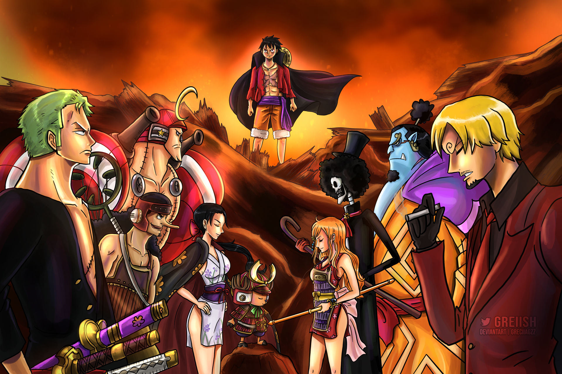 Straw Hats To Onigashima By Greciiagzz On DeviantArt straw-hats-to-onigashima-by-greciiagzz-on-deviantart