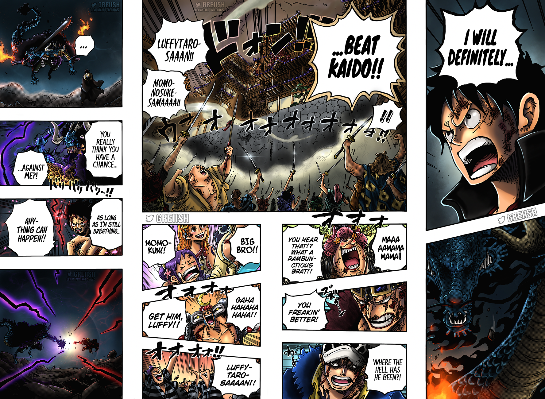 One Piece Chapter 1026 to portray battle of Kaidou vs. Yamato