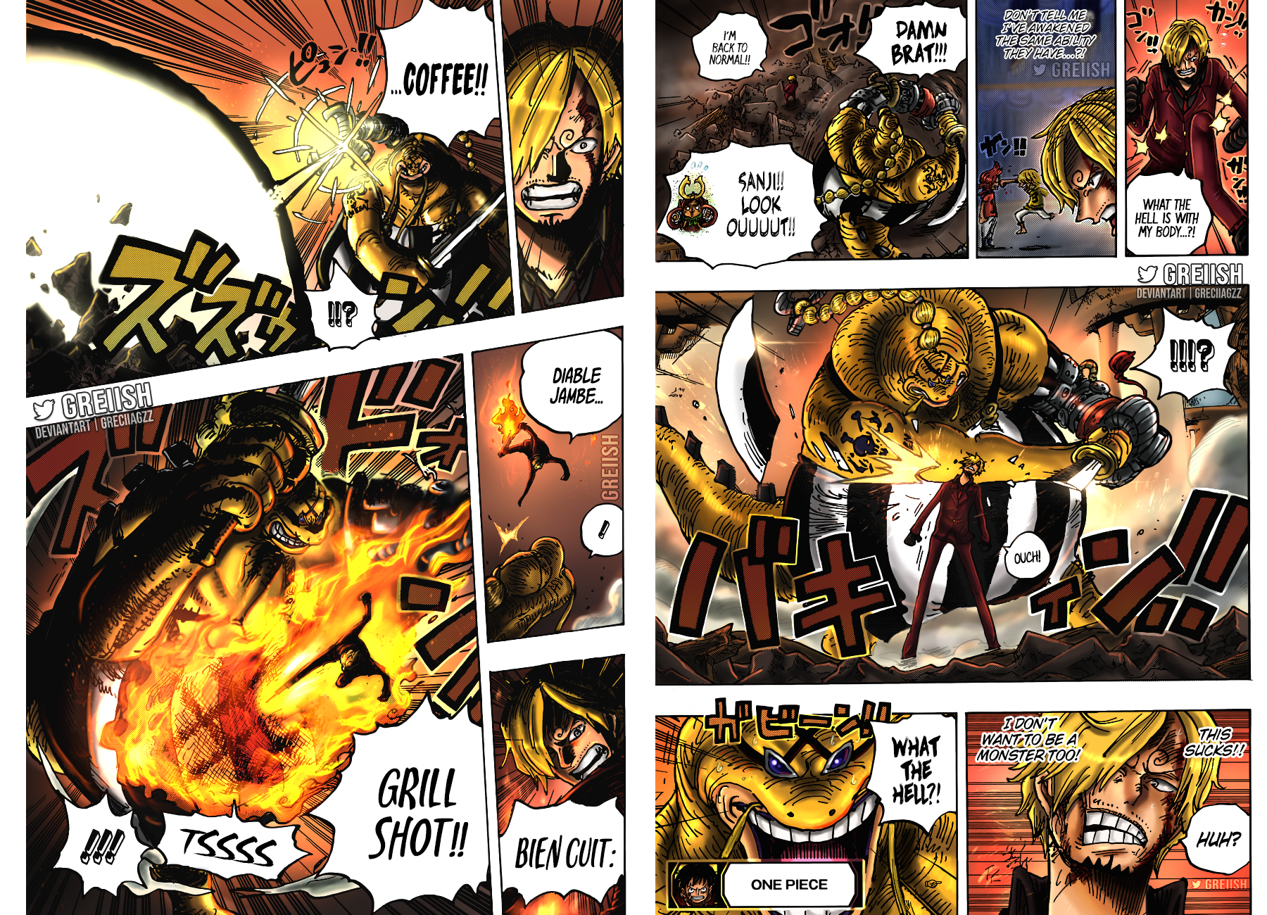 Sanji - One Piece by xxJo-11xx on DeviantArt  One piece cartoon, One piece,  One piece manga