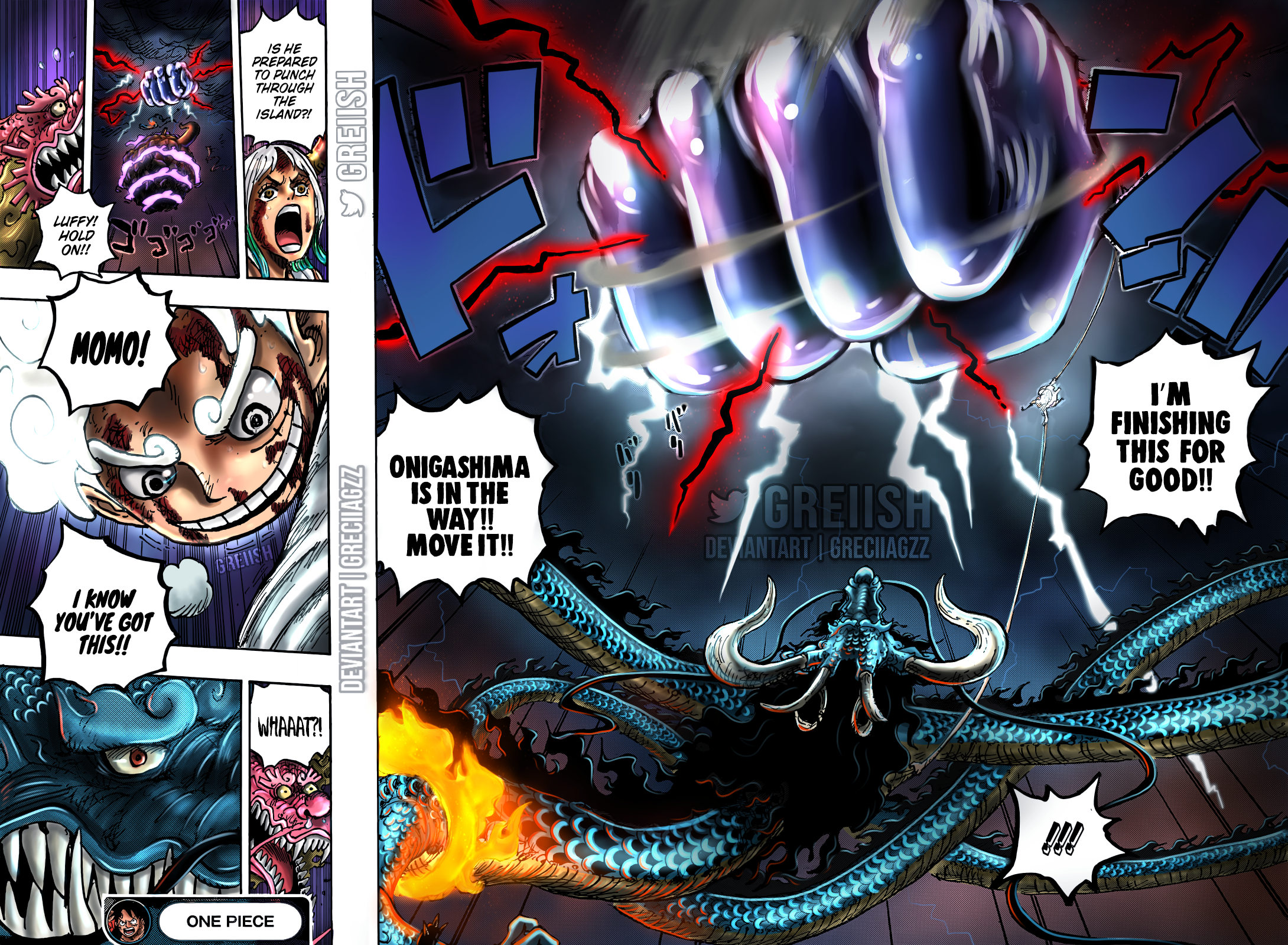 Gear 5 Luffy vs Kaido 🔥 #onepiece1074 Follow me @porrtgas for more peak  content 🗣️
