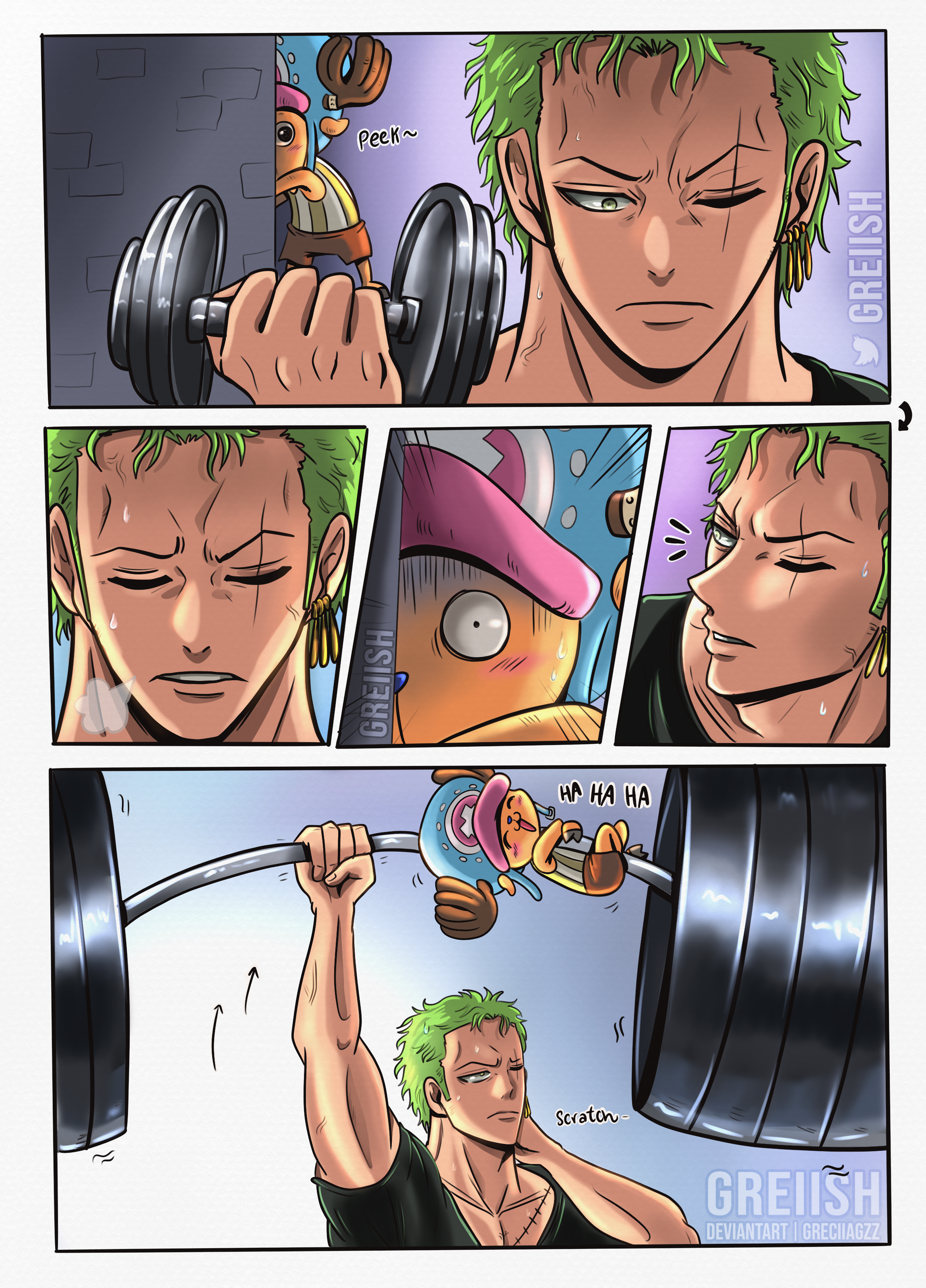 Zoro is Chopper's dad by CaptainBaster on DeviantArt