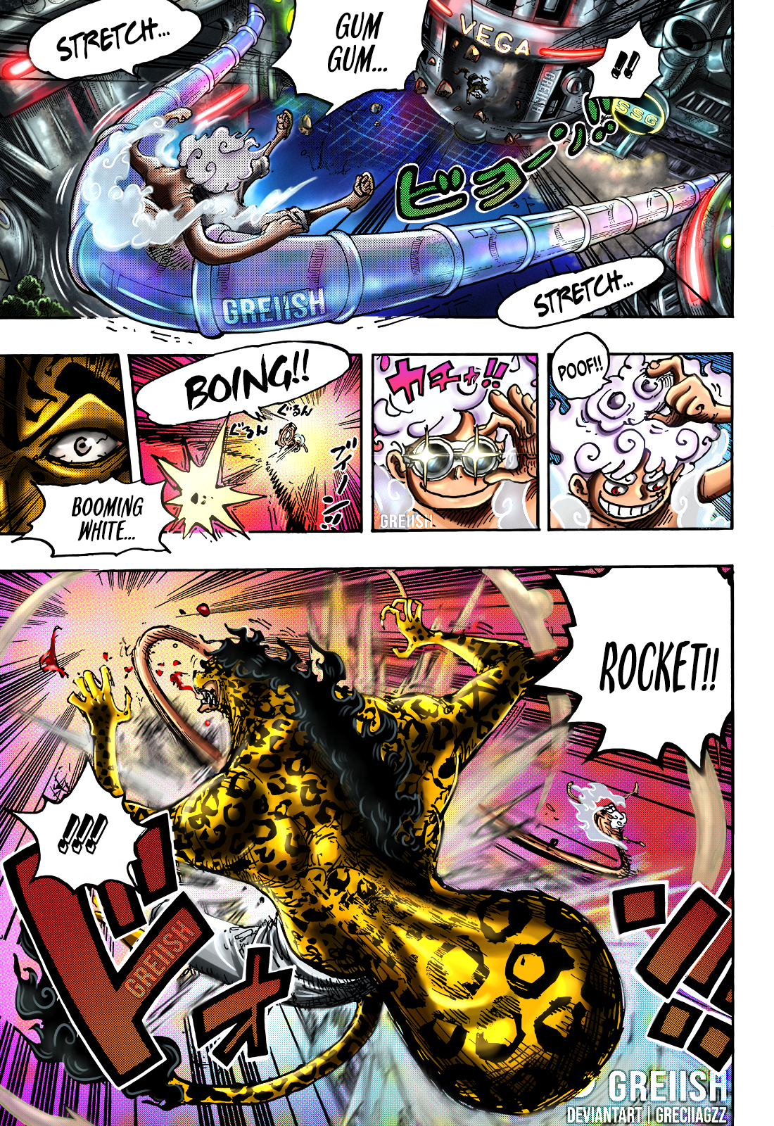 Rob Lucci Vs Luffy Manga Ch 1070: Luffy vs Lucci by greciiagzz on DeviantArt