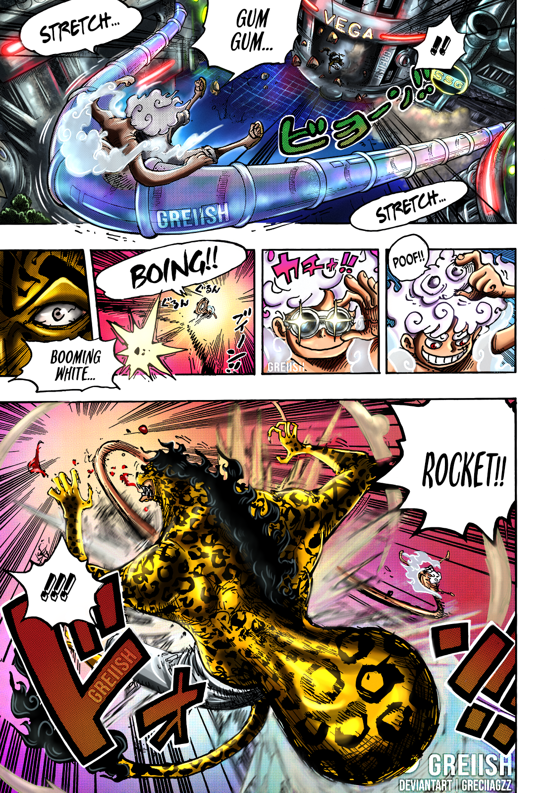 Luffy Vs Rob Lucci Manga Ch 1070: Luffy vs Lucci by greciiagzz on DeviantArt