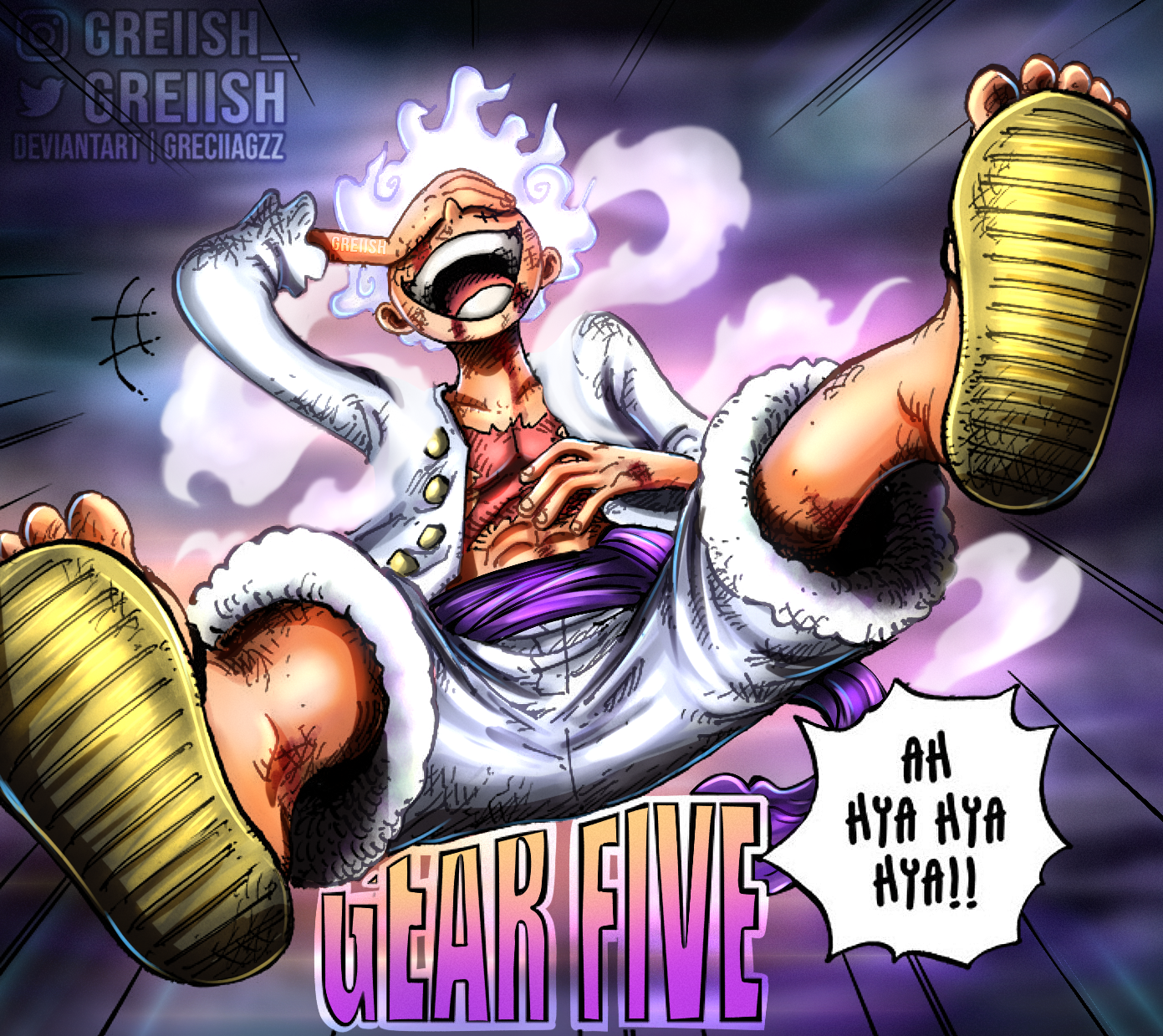 Luffy Gear 5 - One Piece 1044 by mSandc on DeviantArt
