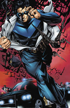 Nightwing 'rip-shirt' Pin Up