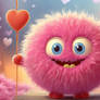 Fluffy Monster Valentine Background 03