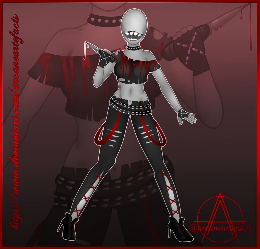 Serial Killer Outfit/Auction Adopt/Closed by ArcaneArtefacts on DeviantArt