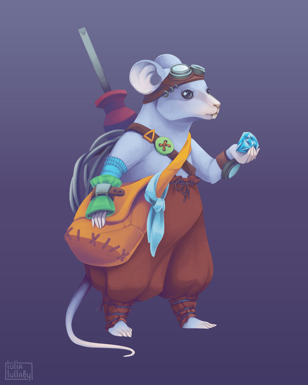 Mouse character art by iuliaLullaby on DeviantArt