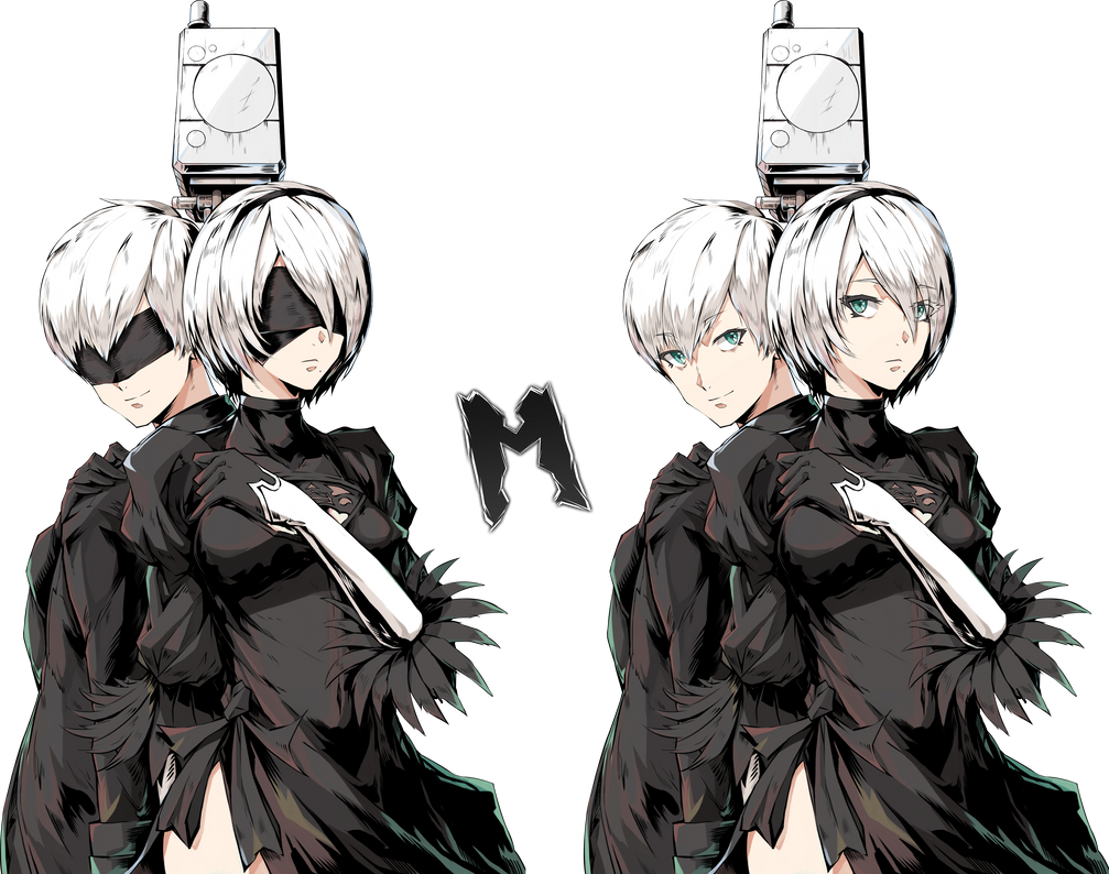 Render 2B and 9S (Nier Automata) by MaruuEU on DeviantArt
