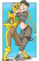 Commission: MegaMan.EXE and Desert Cammy by R-Legend