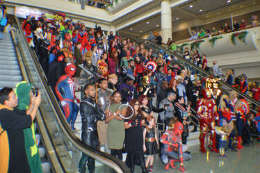 Avengers Group Photo at MegaCon 2018