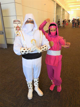 White and Pink Ninja Rangers