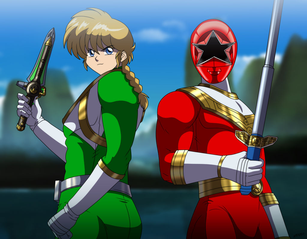 Commission: Green Ranger Jaima and New Red Ranger by R-Legend on DeviantArt