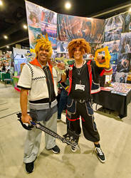 Roxas and Sora in the Dealer's Hall