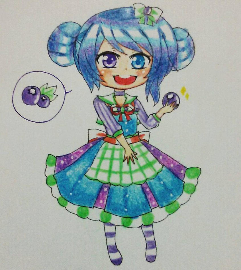 Chibi Blowing Raspberry Blueberry Chibi by RosaLdnieRose on DeviantArt