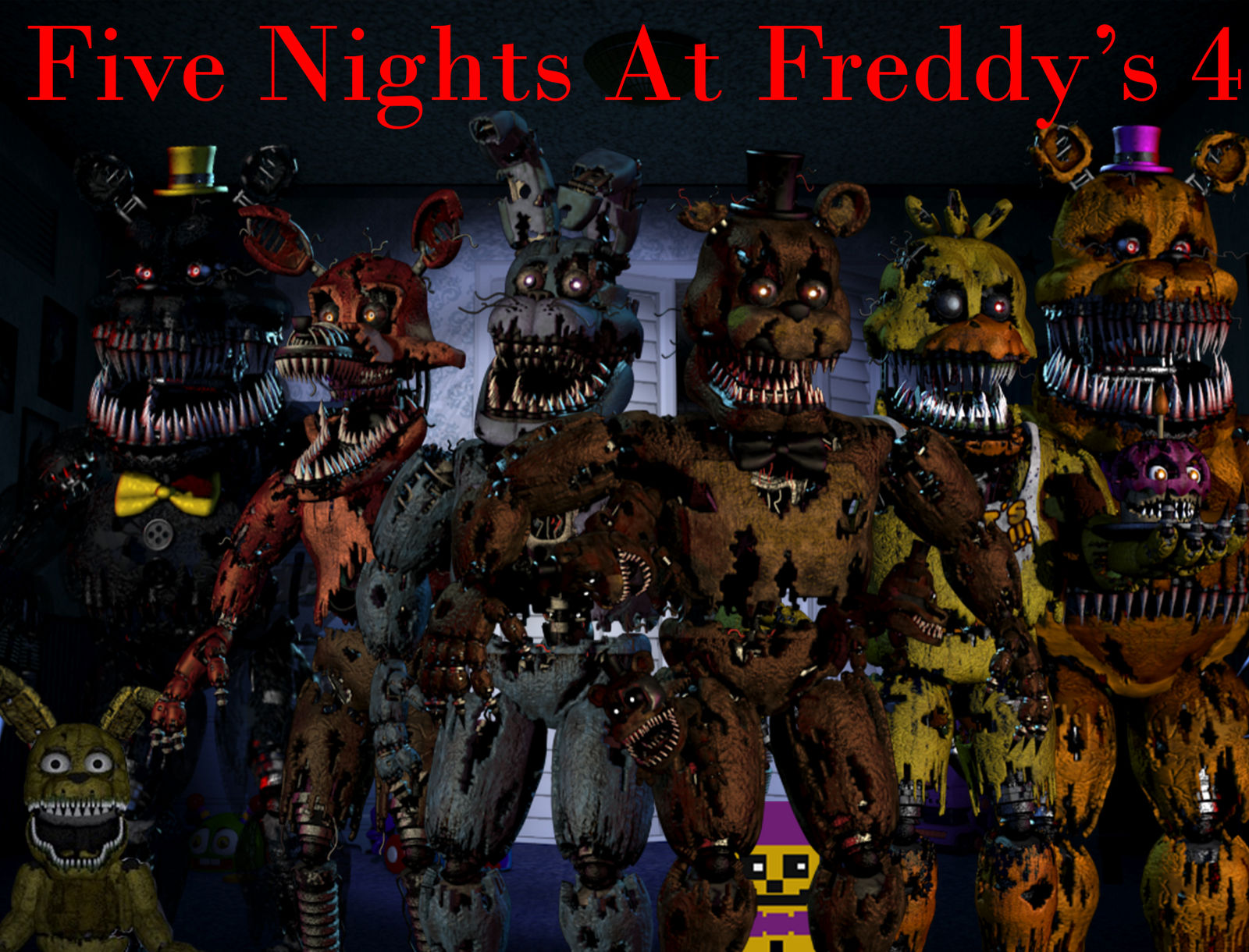 Five nights at Freddy's 4  Fnaf, Fnaf drawings, Fnaf wallpapers