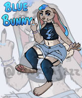 Blue Bunny [Open Adopt] LOW PRICE