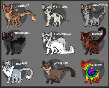 [OPEN] Warrior Cat Adopts!