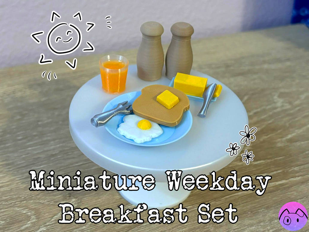 Weekday Breakfast Set - Free 3D Print Pack by Splotchies-Studio on ...