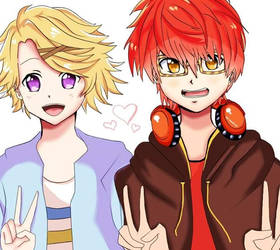 mystic messenger (707 and yoosung)