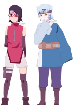 Sarada and Mitsuki