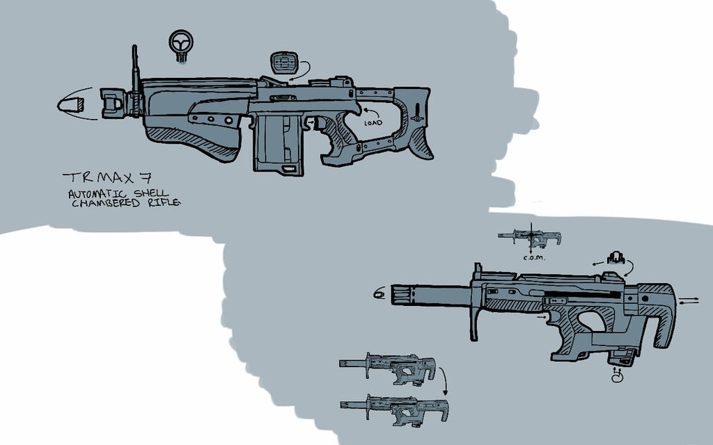 Shotgun and PDW Concept by Fervidia on DeviantArt