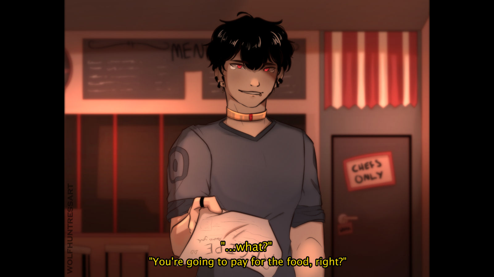 ''You're going to pay for the food, right?''