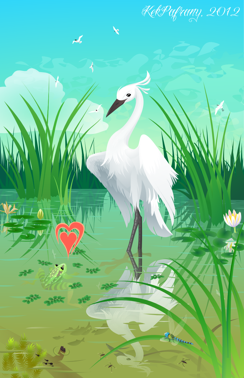 True love and egret