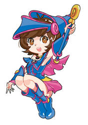 Aoi cosplaying Dark Magician Girl