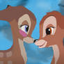 Bambi and Faline touching noses