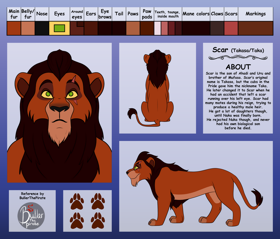 Scar - Color Reference by BullerThePirate on DeviantArt