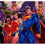 Justice League - Watercolor 20x30 - Commission