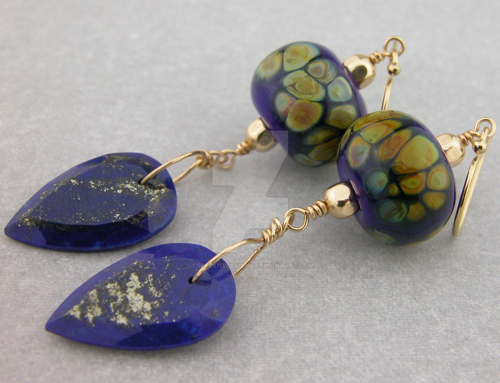 Lapis Points Earrings