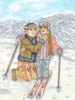 Bronia and the Lonely Warrior Skiing in the Tatras by szynszyla-stokrotka