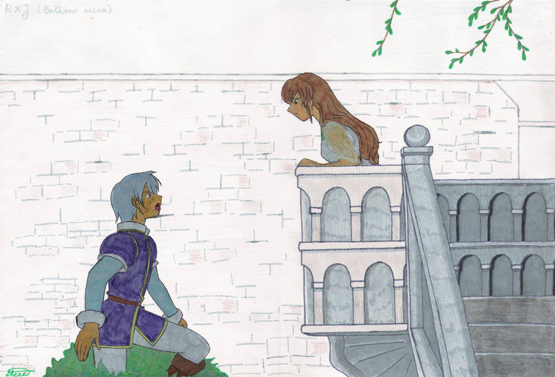 Cartoon Romeo And Juliet Balcony Scene Drawing Drawing Tutorial Easy ...