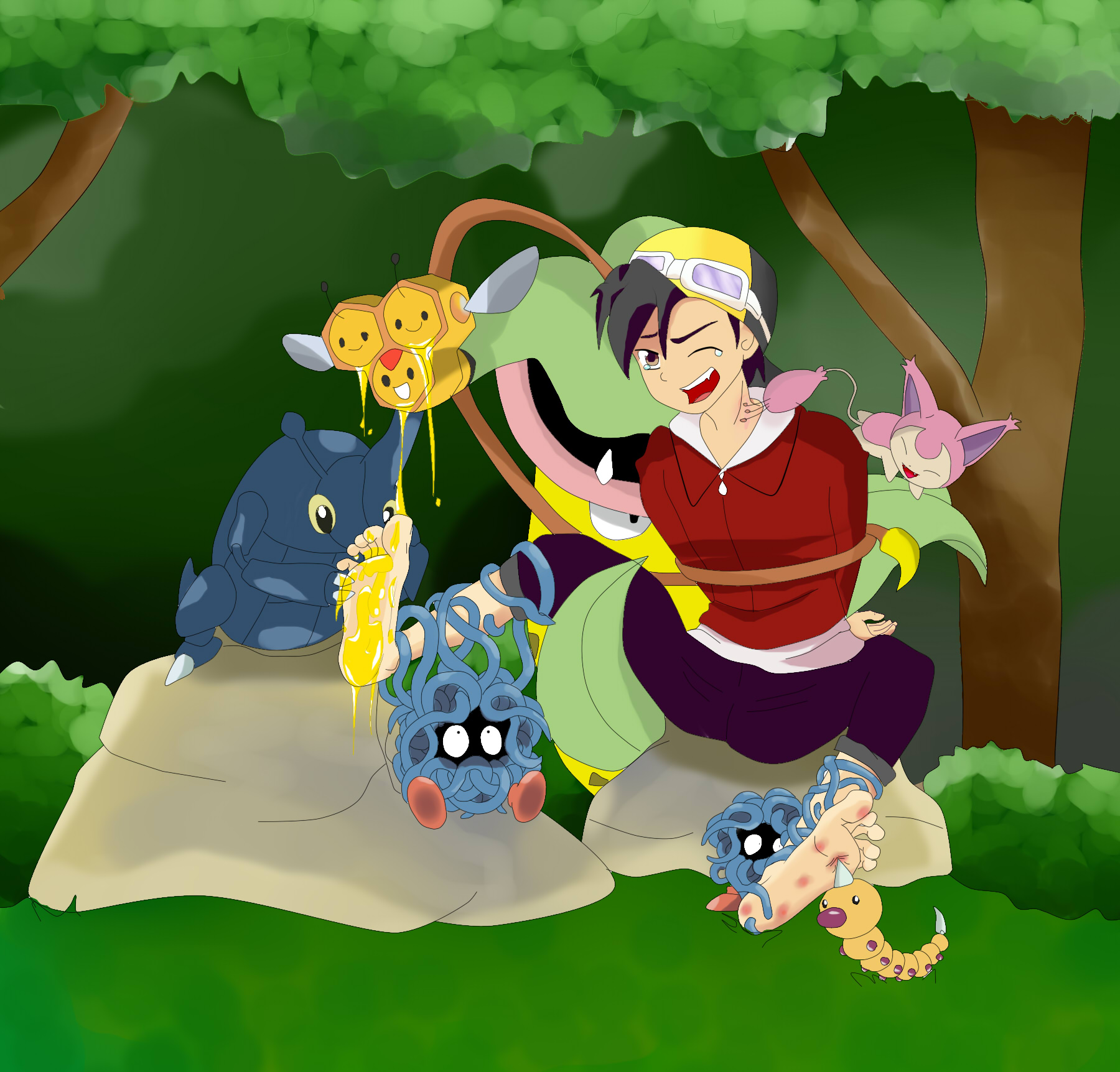 Alanunderfoot Deviantart ethan green forest foot attack! by alan-underfoot on DeviantArt