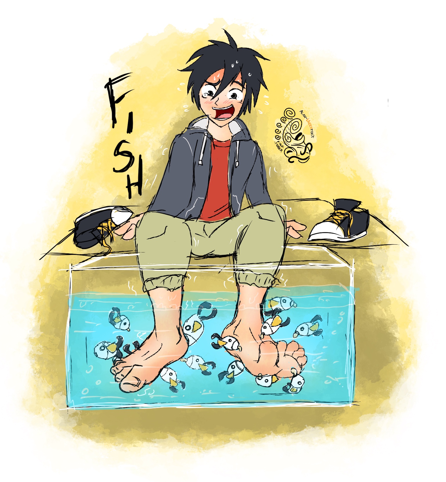 Alanunderfoot Deviantart day 7 fish (kinktober2024) by alan-underfoot on DeviantArt
