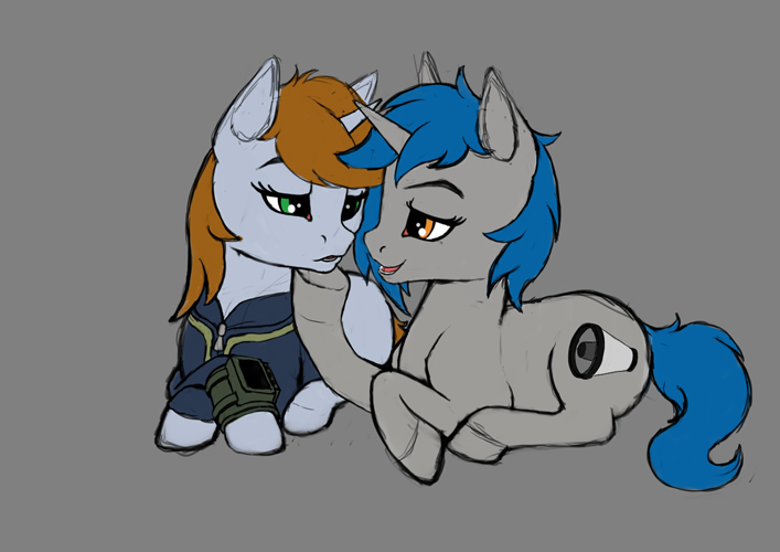 Littlepip and Homage - WIP