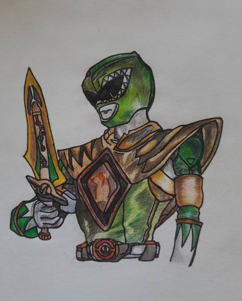 Green Ranger,Mighty Morphin Power Rangers, Old Art by dragomegaman12 on ...