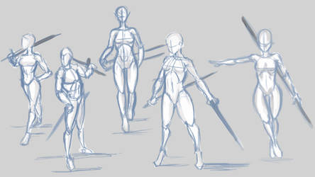 Fighting Stance Pose Drawing Reference - Nataliehe