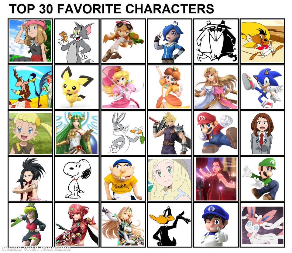 My Top 30 Favourite Characters By JoewithPencil On DeviantArt my-top-30-favourite-characters-by-joewithpencil-on-deviantart