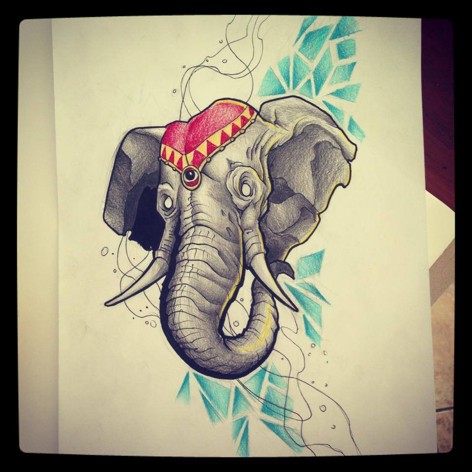 Elephant tattoo design by kirtatas on DeviantArt