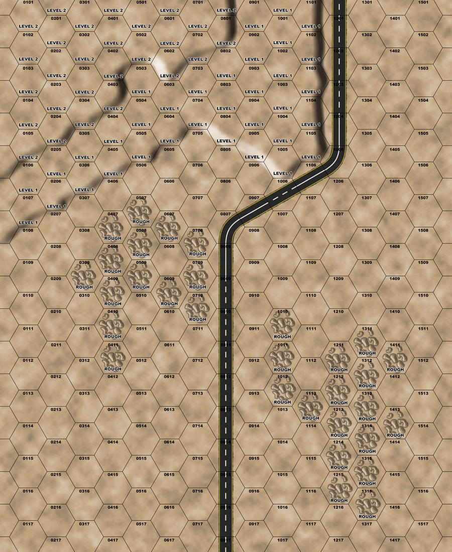 BattleTech Map - Desert Hill