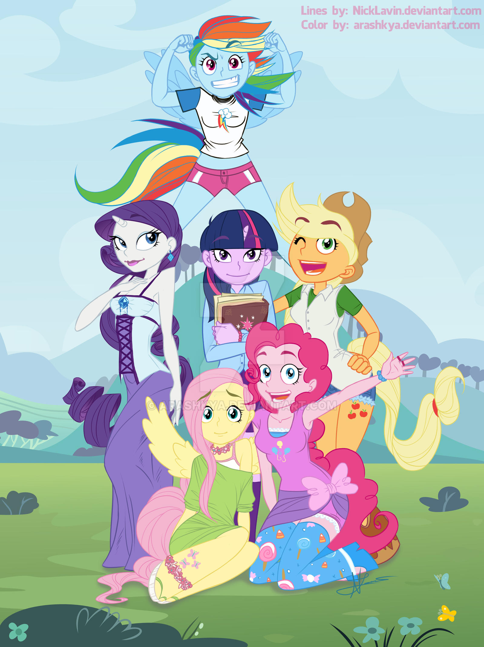 Mlp Vector Group .::COLLAB::. MLP Group Shot by arashkya on DeviantArt