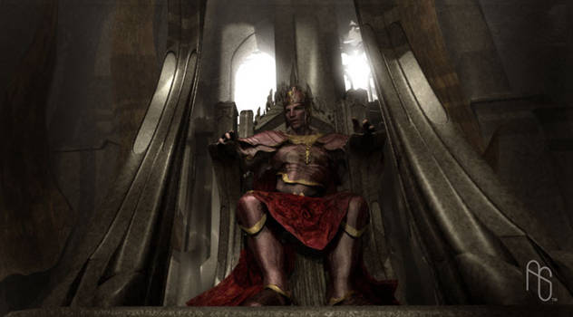 King on Throne Concept