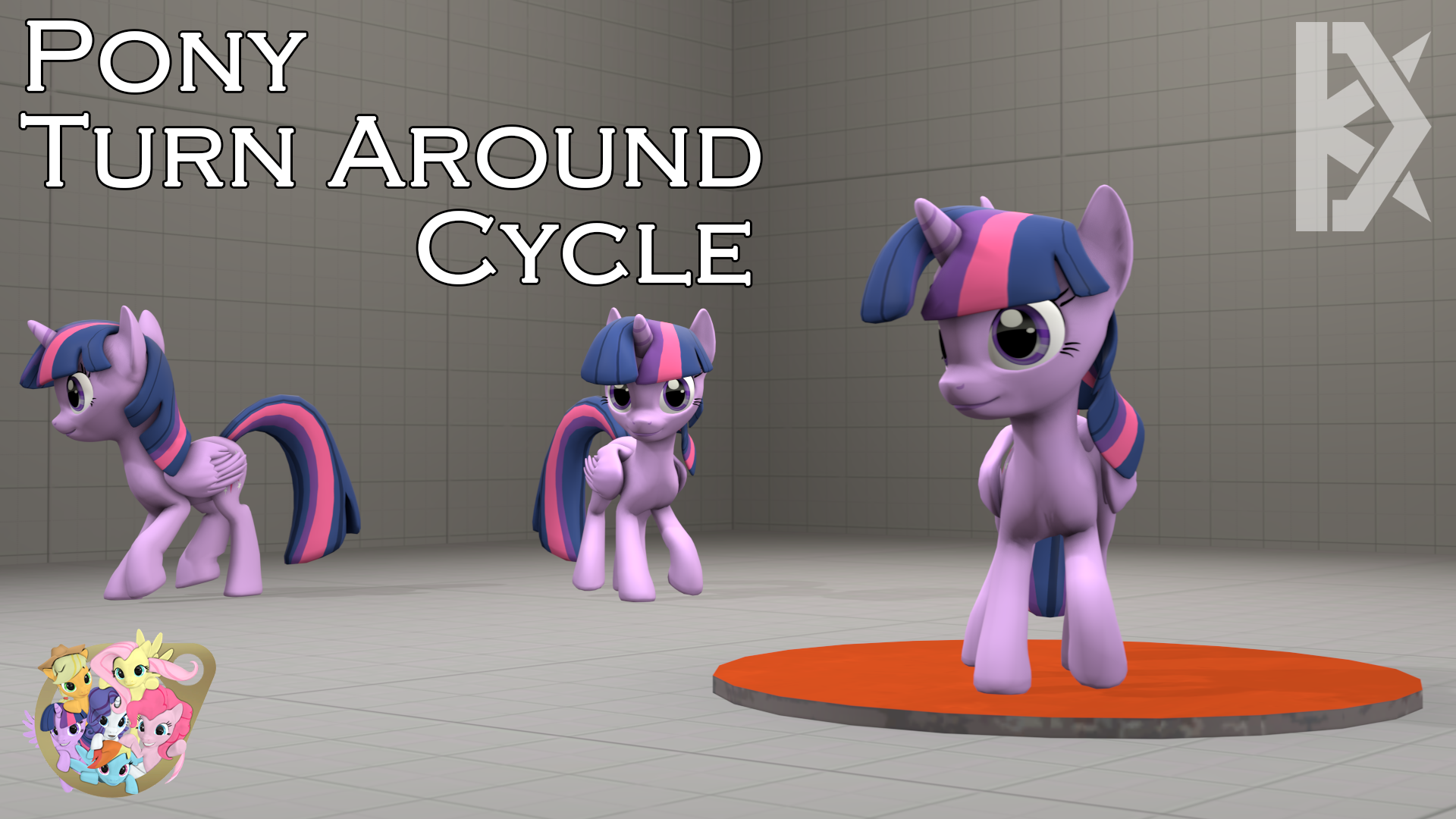 [SFM Ponies / DL] Pony Turn Around Cycle (female)