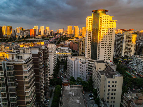 Late afternoon lights Xiamen
