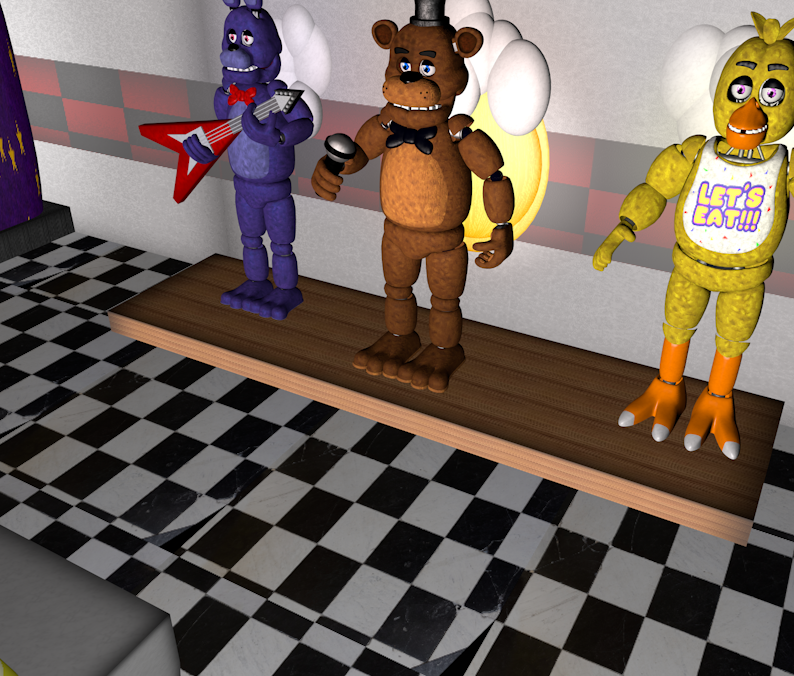 Fnaf Show Stage preview ( FnaF 1 C4D map by chiki by chiki-canal on  DeviantArt