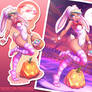 Easter Bunny Jackie Halloween Poster and Sticker!