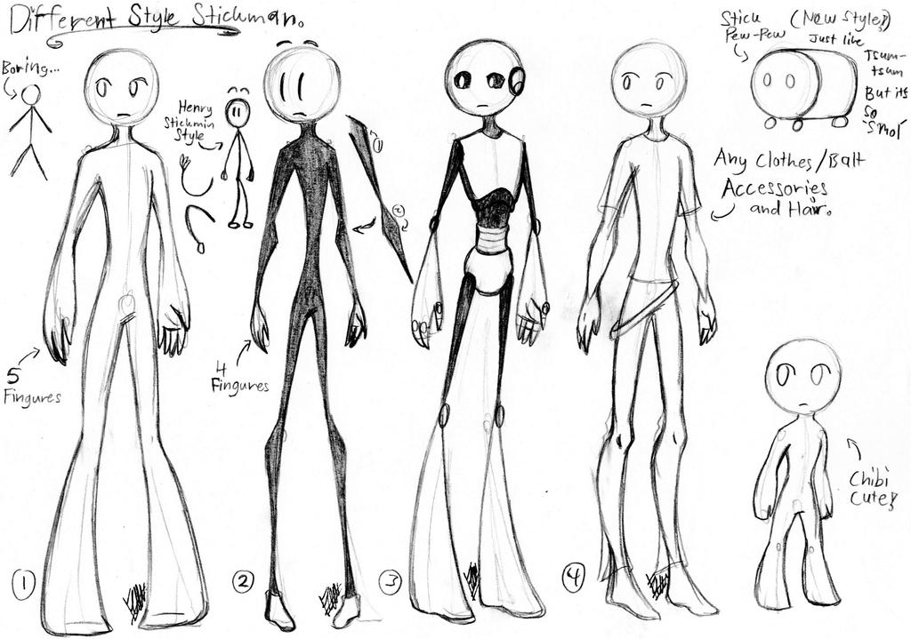 Different Style Stickman-Sketch by farahin001 on DeviantArt
